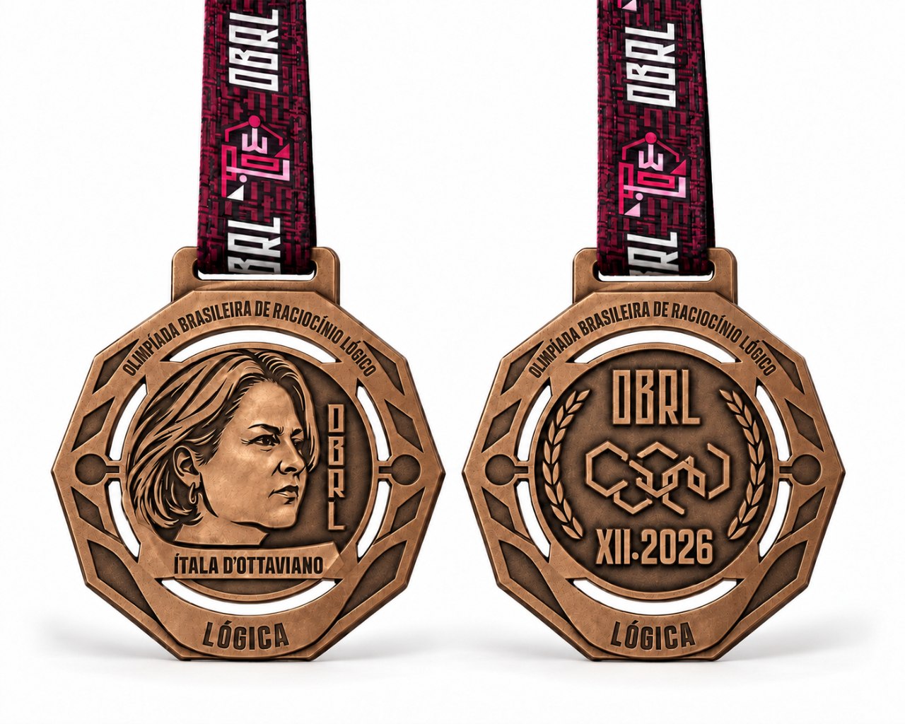 Medalha OBRL bronze, XII Edição 2026 - imagem meramente ilustrativa, a cor pode variar